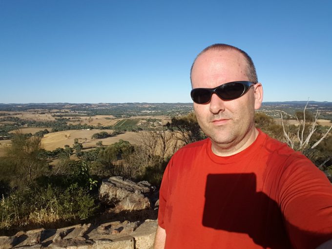 Selfie taken from the top of Mount Barker in South Australia
