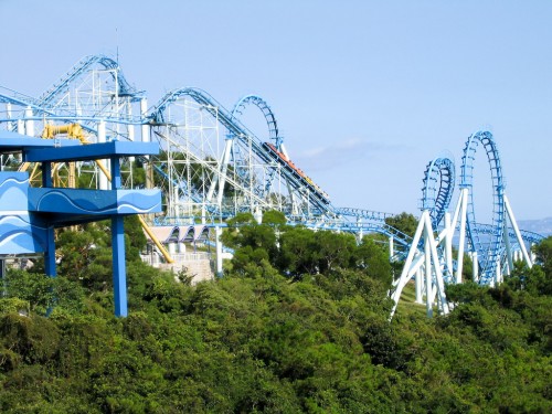 Roller coaster at Hong Kong Ocean Park