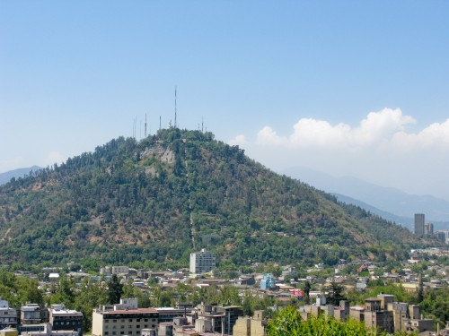 Cerro San Cristobal (as seen from Cerro Santa Lucia), Santiago