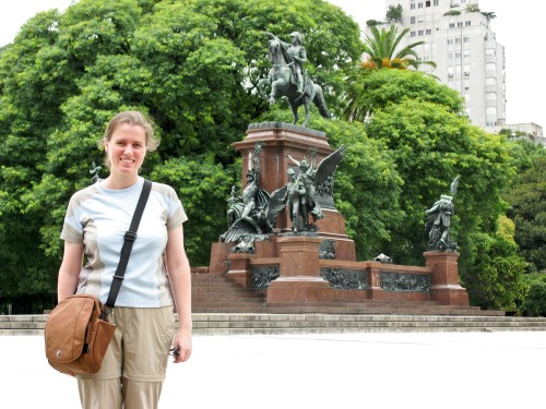 Leanne at Plaza San Martin, Buenos Aires