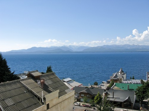 View from our hotel room, TangoInn Hostel, Bariloche, Argentina