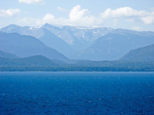 View from our hotel room, TangoInn Hostel, Bariloche, Argentina