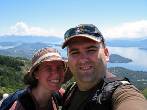 Simon and Leanne at Cerro Otto, near Bariloche, Argentina