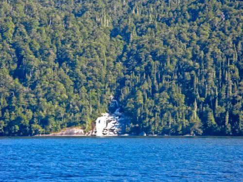 Waterfall into Lago Nahuel Huapi