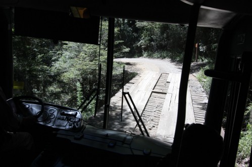 Steep and narrow road through the mountains between Argentina and Chile