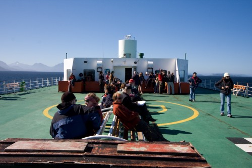 Upper deck on the Navimag