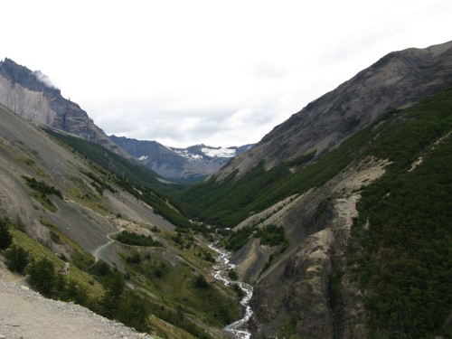 Valley with Rio Ascencio - Torres del Paine, Chile