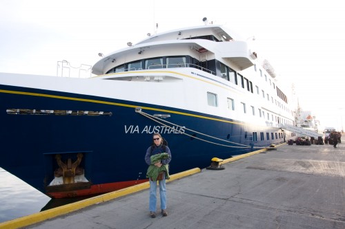 Leaving Cruceros Australis at Ushuaia