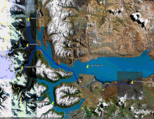 Glaciers National Park - satellite view