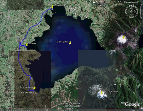 Puerto Octay and Frutillar - Satellite View