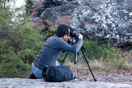 Jimmy taking photos at West Head